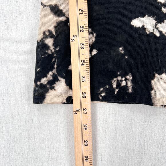 ENZA COSTA Cotton Mesh Sleeveless Turtleneck Top Womens Medium Black Tie Dye NEW - Picture 11 of 11